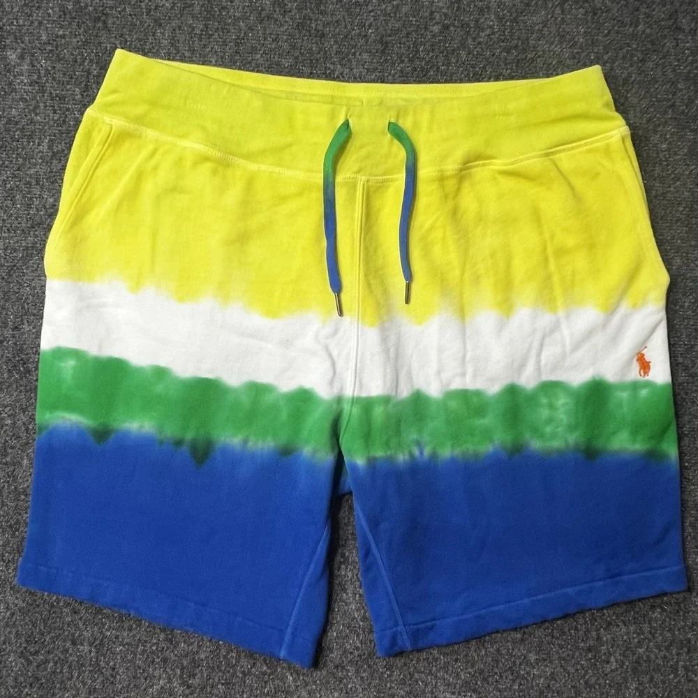 Polo Ralph Lauren Tie-Dye Fleece Sweat Shorts Men's XL Drawstring Pockets
